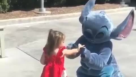 Cute baby with animal costume