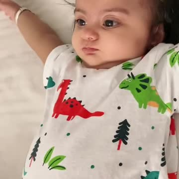 The cute baby get up in the morning.#Shorts Tiktok video