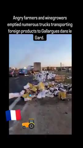 French Farmers destroy foreign produce