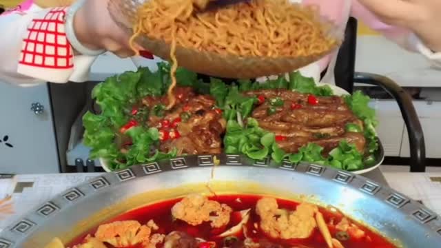 Chinese spicy seafood eating