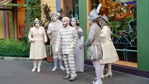 Disneyland Ghost characters sing spooky Halloween song.