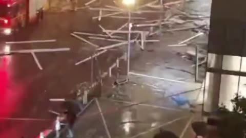 Footage taken from the buildings near the crash site in the Bnei Brak-Ramat Gan