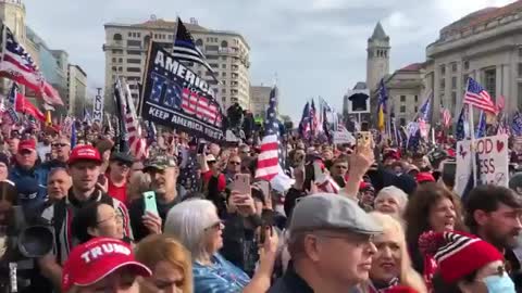 President Trump flies over Freedom Plaza in Trump Force One
