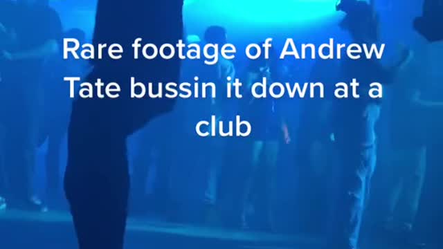 Rare footage of Andrew Tate bussing it down at a club