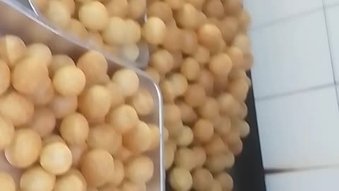 Making fresh pani puri food