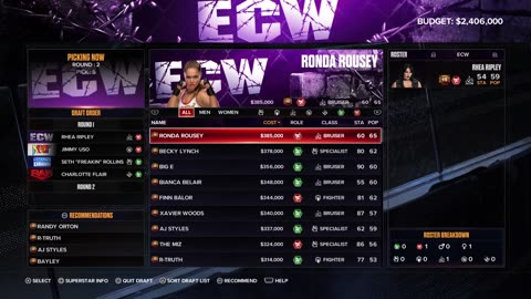 WWE 2k24 Draft