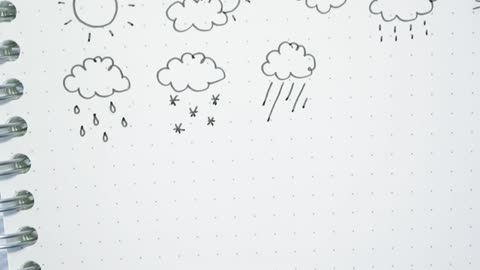 This Is The Weather Forecast For The Hand-drawn Board