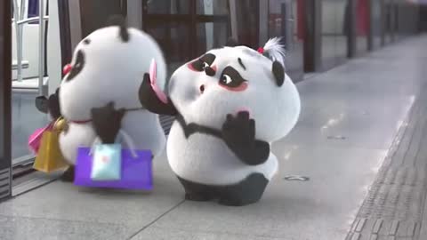 Panda Reaction After Missed Train Of Girlfriend. 😄😄😄😁😄😁😄😊😊