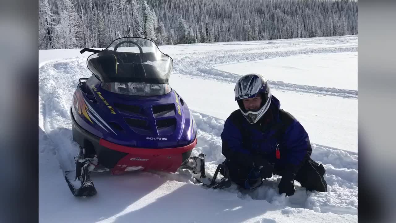 Roddy’s first snowmobile ride