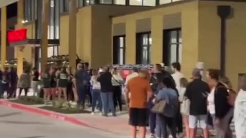 The Line at H-E-B this morning