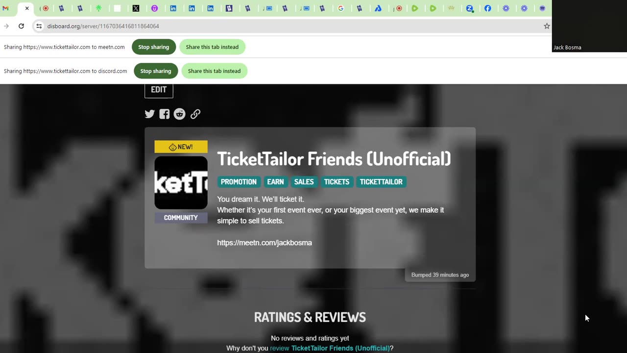 TicketTailor Friends (Unofficial)