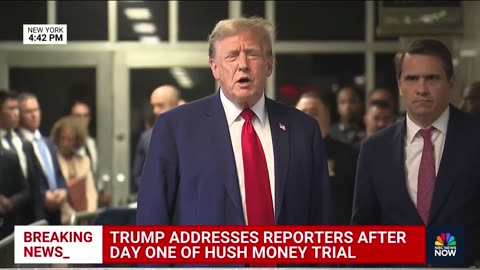 Trump calls hush money trial a ‘scam’ at end of first day