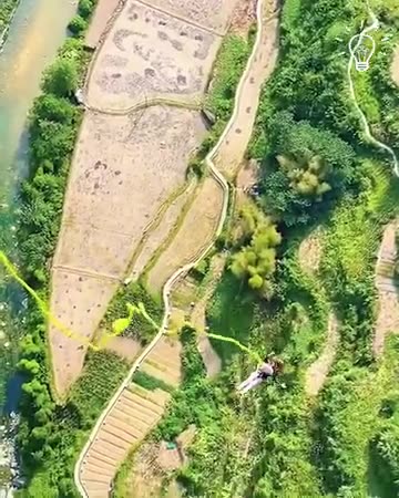 Fearless girl tries bungee jumping