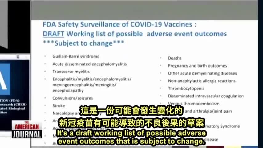 美國藥品管理局(FDA)疫苗副作用檔案