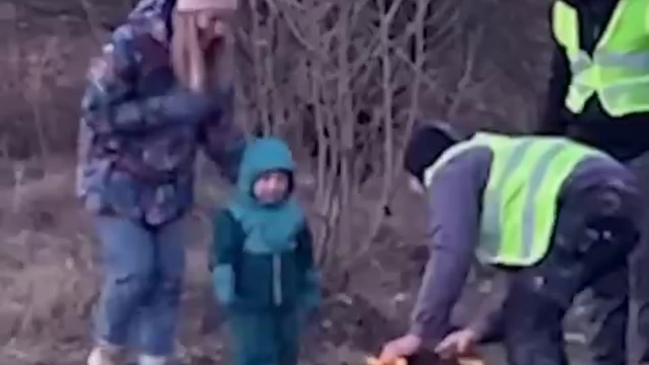 Boy and his new dump truck get their first load of soil - little big things in life.