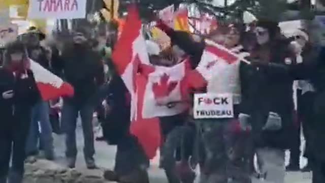 Canadians for freedom gathered outside the Innes Jail in Ottawa