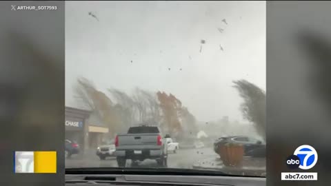 Tornado in Northern California flips cars, sends several to hospital