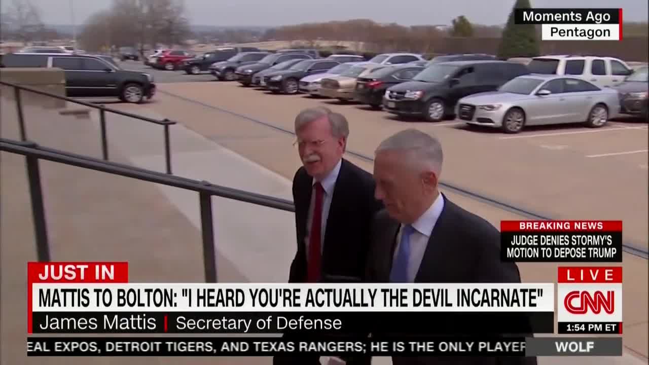 Mattis to Bolton: ‘I heard you were the devil incarnate – I wanted to meet you’