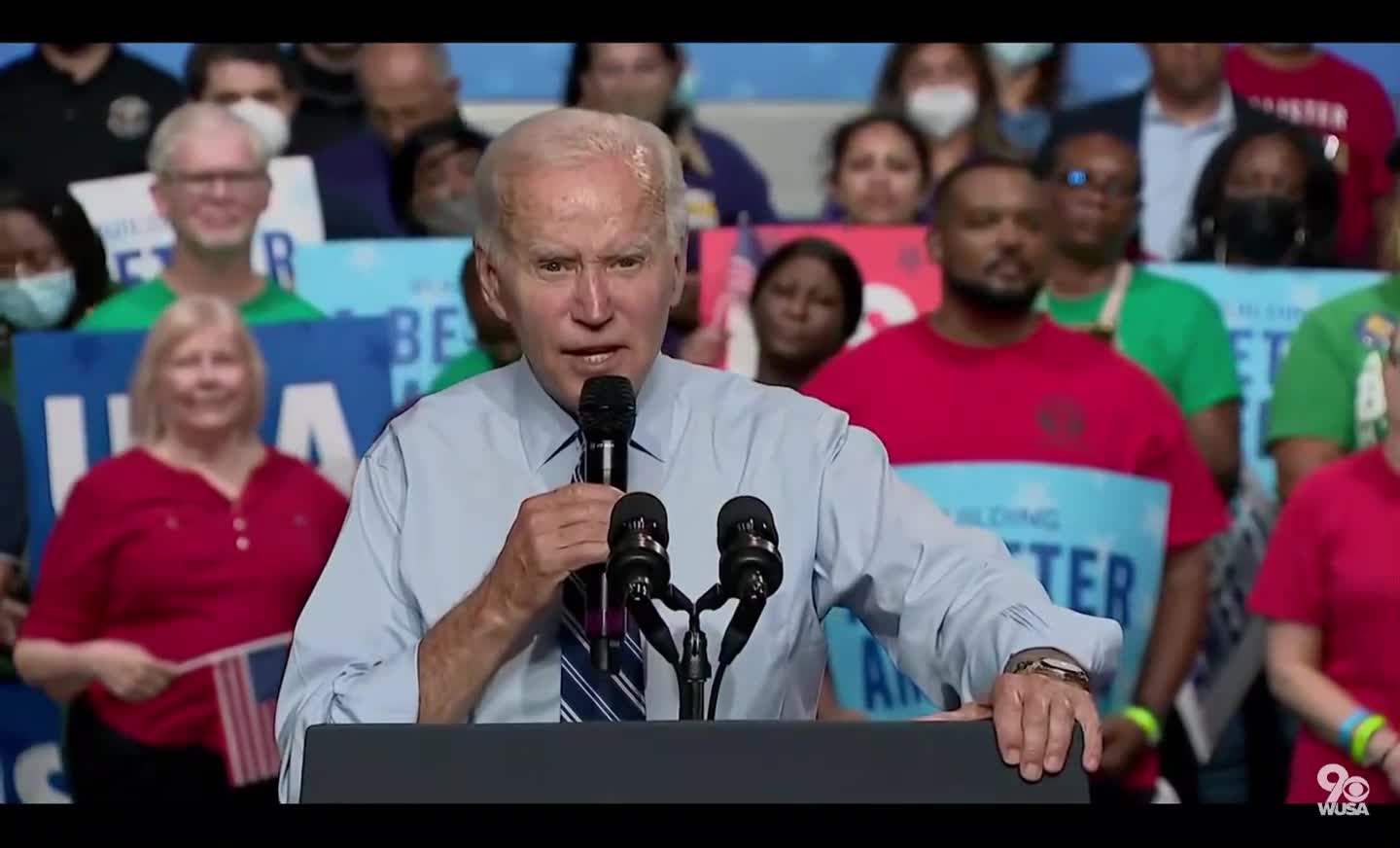 Joe Biden: "SINCE I TOOK OFFICE THIS YEAR GAS PRICES ARE DOWN BY MORE THAN A DOLLAR THIS SUMMER"