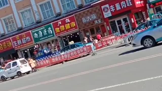 Leisurely strolling around on the street to see what everyone is up to