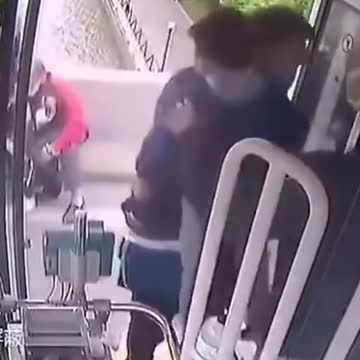 Mother holding child rescued by bus driver during suicide attempt