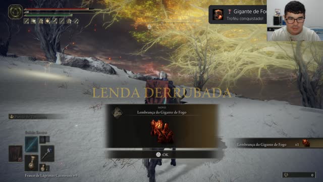 Derrotando o gigante de Fogo depois de 6hs de tentativa e trocentas mortes!!!