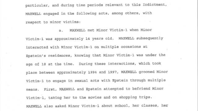 Ghislanie Maxwell indictment and her direct ties to Jeffery Epstein fully sourced