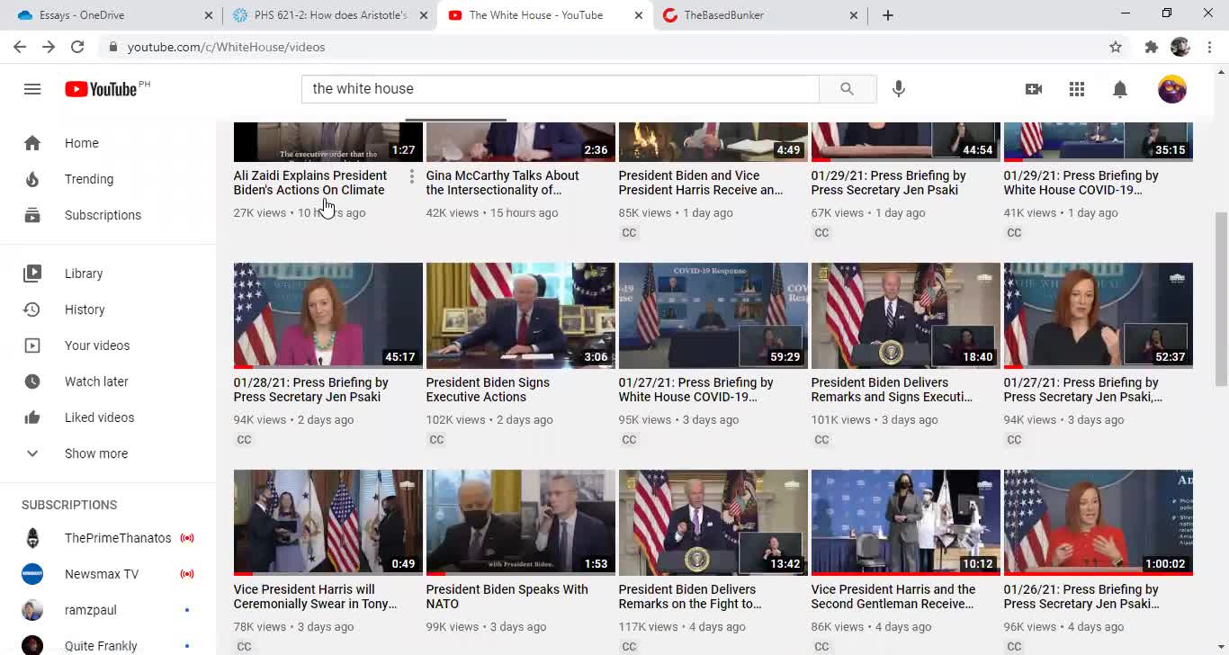 The White House YouTube Channel UPDATE - JANUARY 31, 2021