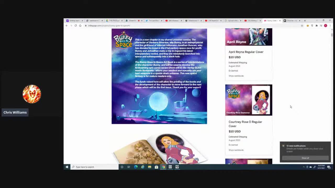 Wednesday Live Comics Stream