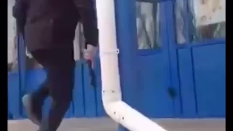 Ukranian Man snaps after his wife was assaulted in a store for not wearing a mask