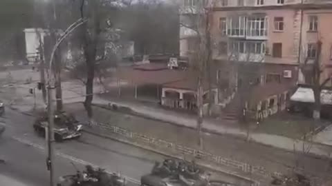 Local residents post video of Russian military armored vehicles in now liberated city Kherson