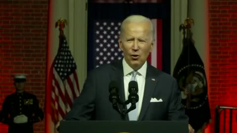 Biden-(Brain-Dead) 24-minute HATEFULL speech. September 1, 2022.