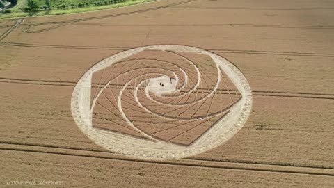 Avebury Crop Circle Goes Golden - Stonehenge Dronescapes