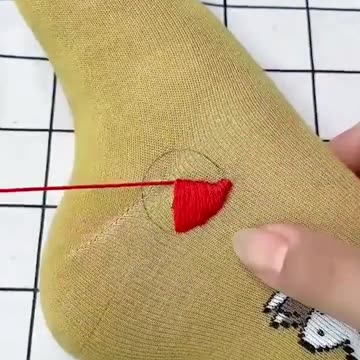 Here's how to fix a hole in a sock! 😍