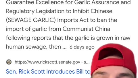 American grocery stores are selling garlic from china grown in raw human sewage