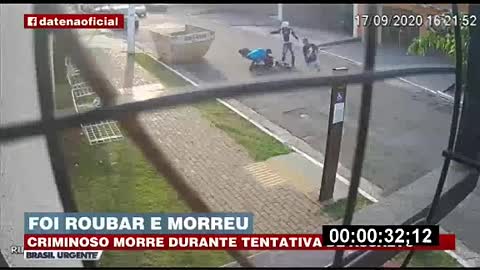 Bandido morreu durante assalto