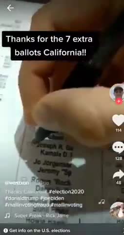 Communist/Democrat votes for Biden 7 times. 2020 presidential election