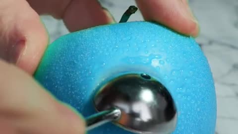 Satisfying BLUE Apple Crave 🍎#satisfying #verticalsatisfyingvideo #asmr #satisfyingshort #shorts