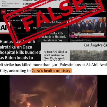 The Gaza Hospital Rocket Attack in one short video