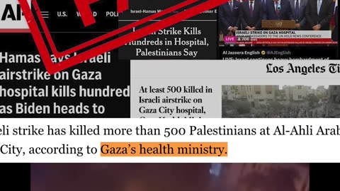 The Gaza Hospital Rocket Attack in one short video