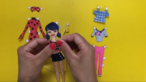 Make toys girl paper in home