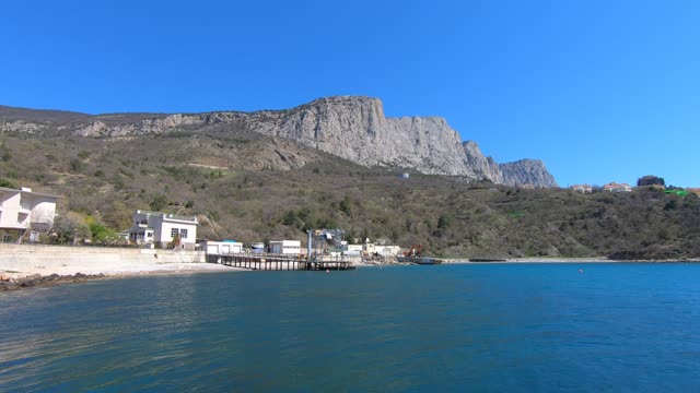 Summer at sea and beautiful landscape. The Black Sea and no one around.