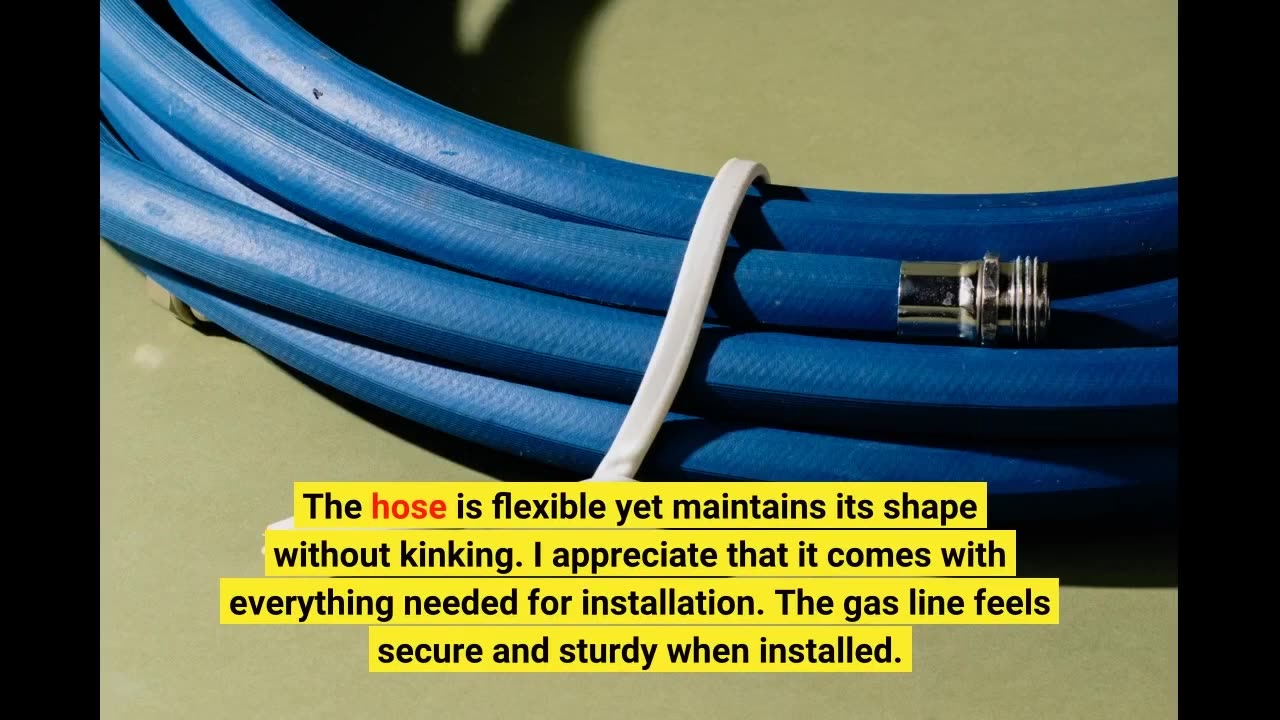 Appliance Pros 1/2 I/D, 5/8 O/D Gas Stove Flexible Hose Gas Line, Braided Stainless Steel, Fit...