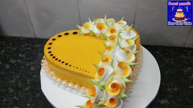 Heart Shape Anniversary cake Design Anniversary Cake design Flowers Cake decorating New Cake Wala