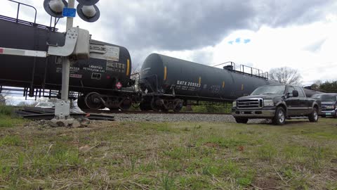 CSX 5358, 4557 Rolling Through Alexis NC And The Camera Falling Over 3-25-22