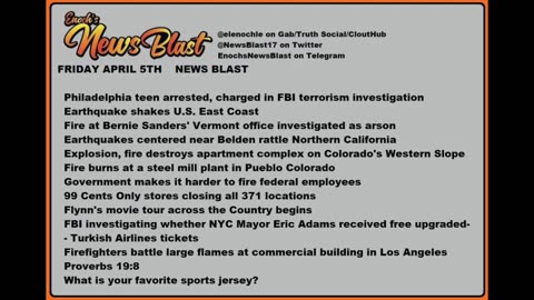 Friday, April 5, 2024 News Blast