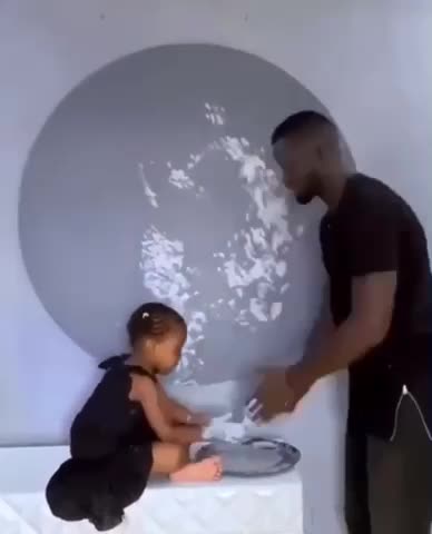 Special drawing skill With hands and palms