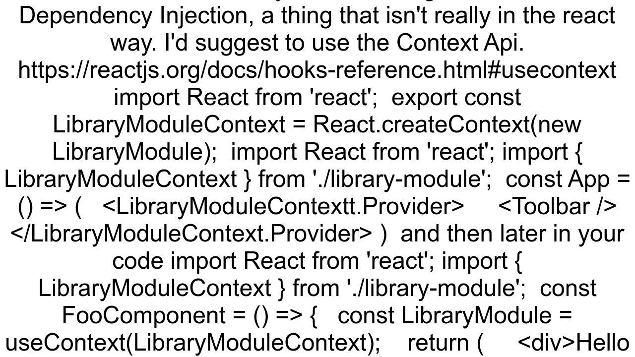 How to share a class instance across a react application