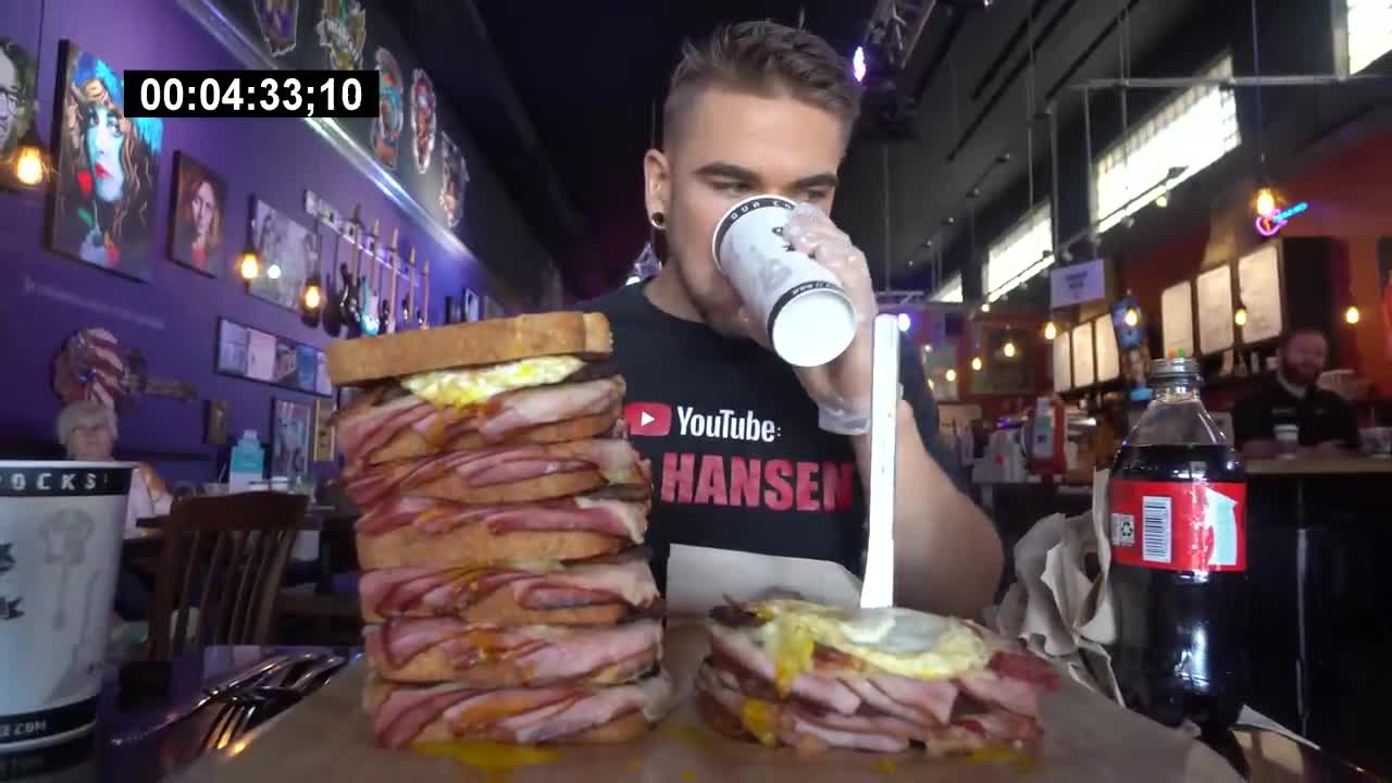 ＂TRULY INSANE＂ BREAKFAST SANDWICH CHALLENGE (Undefeated) ｜ The ＂War Pig＂ Breakfast Challenge