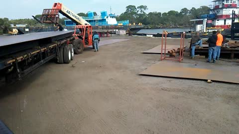 10' wide 40' Plate Unload